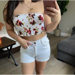 Floral tube crop top
